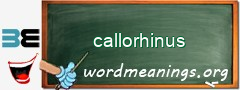 WordMeaning blackboard for callorhinus